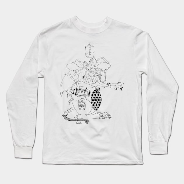 Dab Rat Long Sleeve T-Shirt by Cryptid Kitty